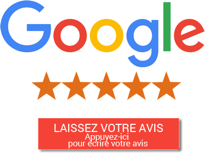 Google Reviews Badge FR Red